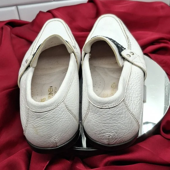 Donald J. Pliner white leather loafers made in Italy Sz 7.5 men's - Picture 3 of 5